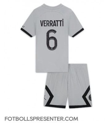 Paris Saint-Germain Marco Verratti #6 Bortatröja Barn 2022-23 Kortärmad (+ korta byxor)